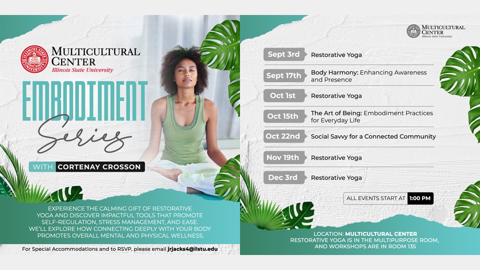 Fly of Yoga with Dates - Event Starts at 1 pm at Multicultural Center. Sept 3, Sept 18, Oct 1, Oct 15, Nov 19, and Dec 3